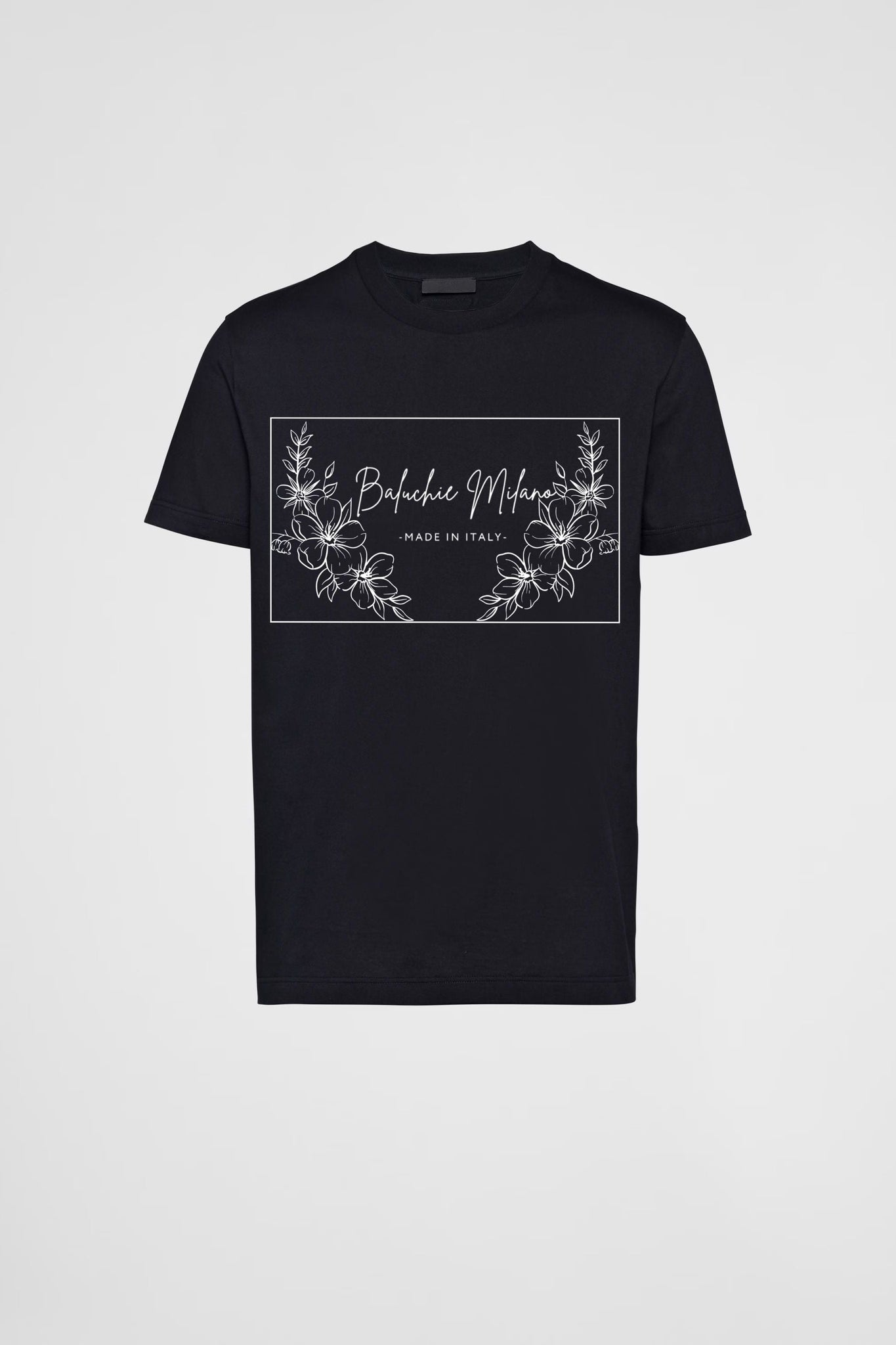The Fioritura Tee - Nero - Baluchie® MilanoT-ShirtS